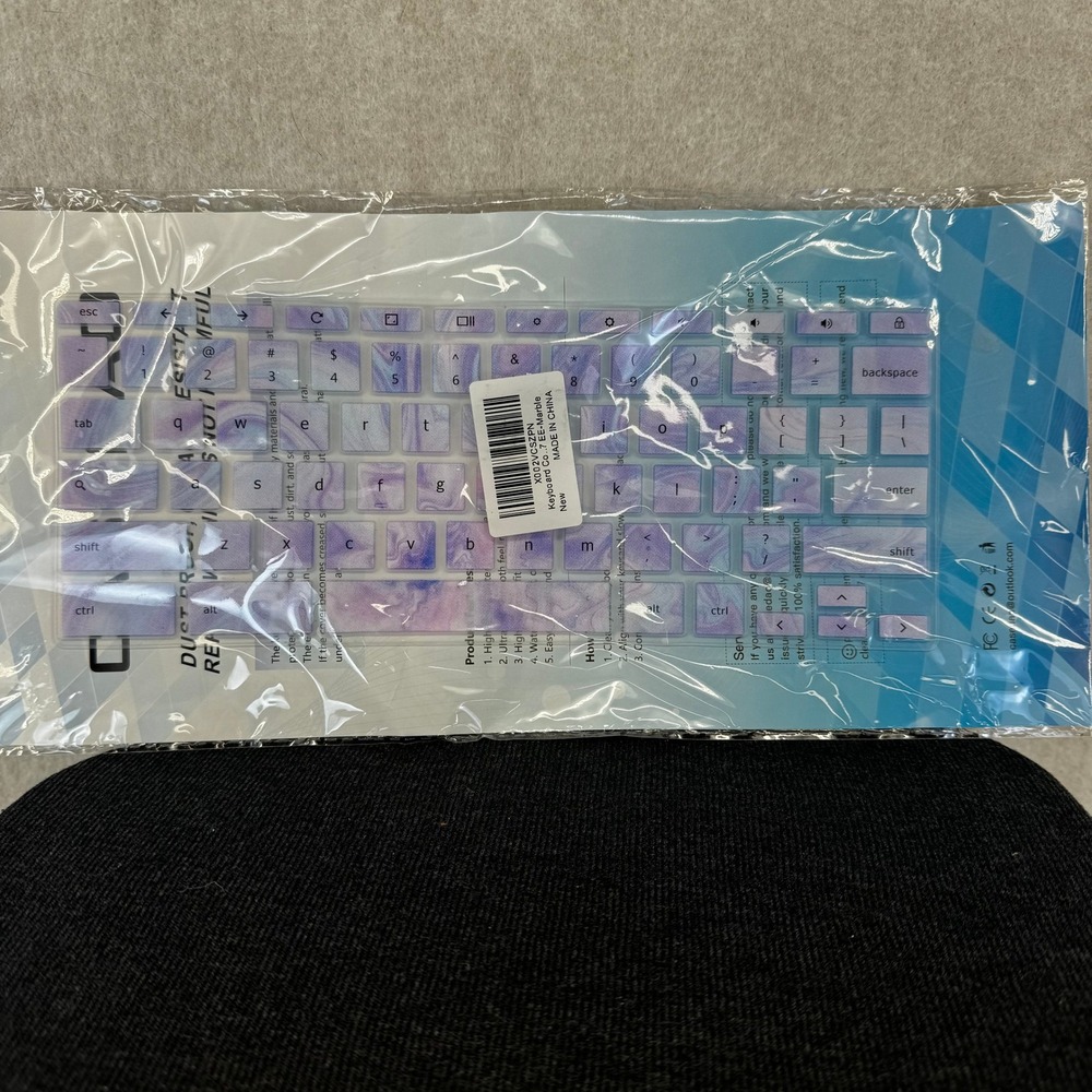 Purple Marble GEL Keyboard Cover Silicone Skin Protective Membrane New